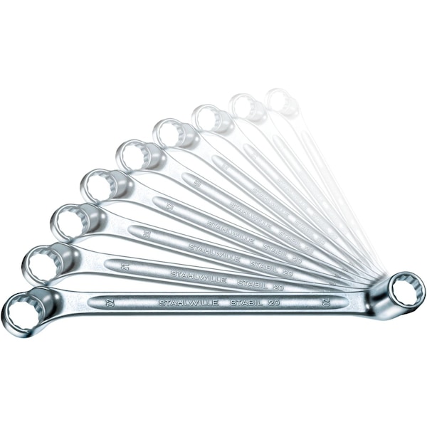Set: Double ended ring Wrench No.20/10 10-pcs.